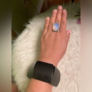 Chunky black statement bracelet